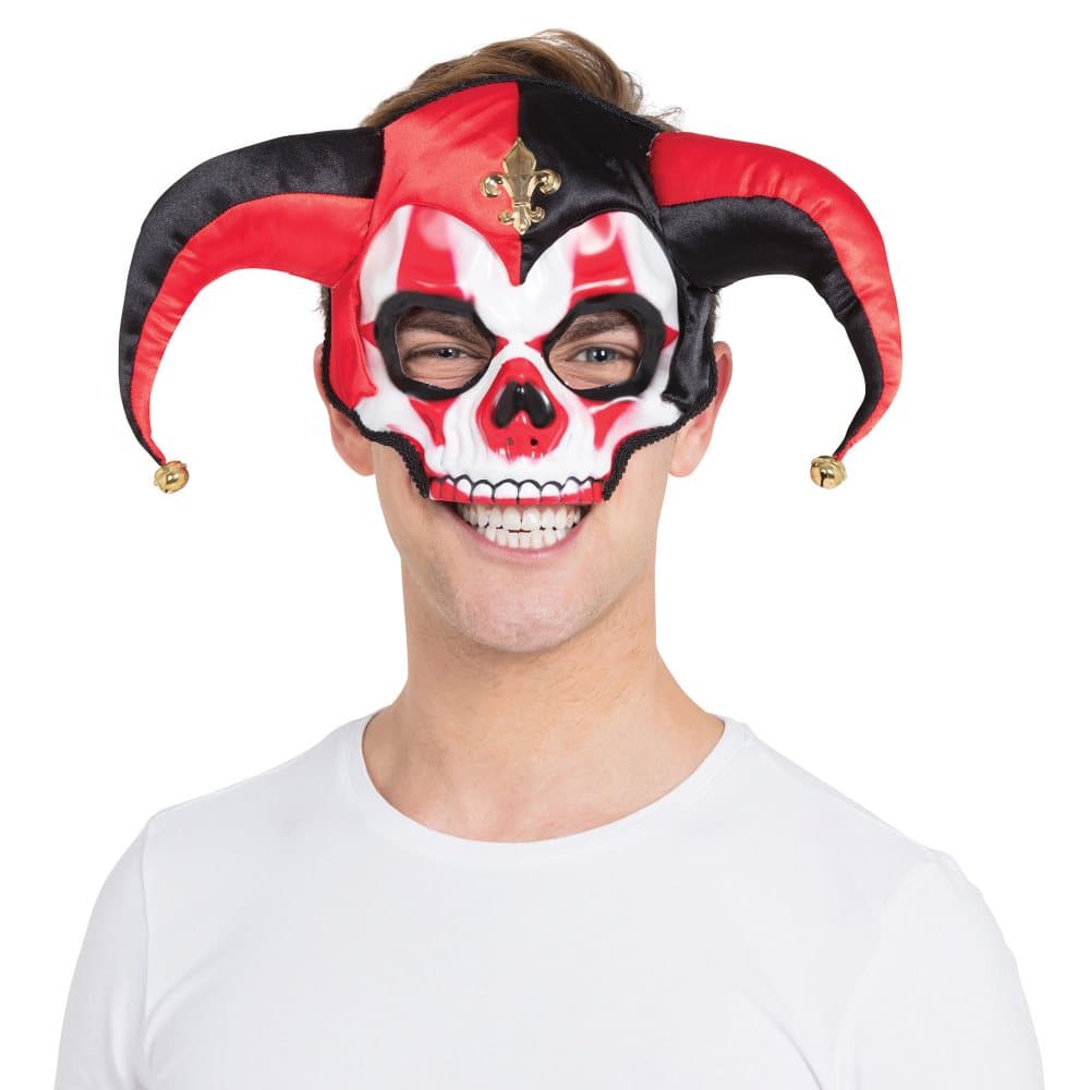 Bristol Novelty Unisex Jester Skull Eye Mask