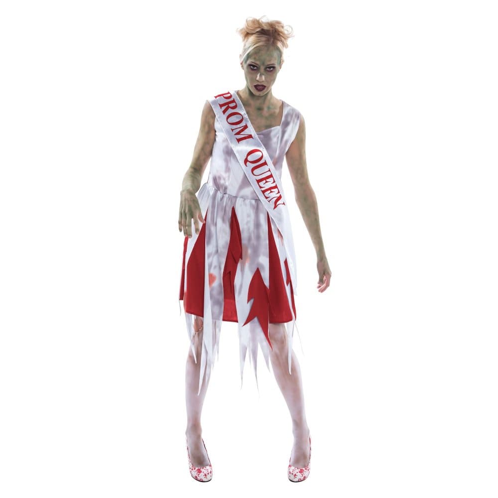 Bristol Novelty Kvinnor/Damer Horror Prom Queen Halloween-dräkt