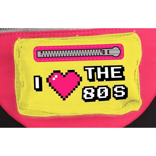 Bristol Novelty Unisex `I Love The 80s` Neon Bum Bag