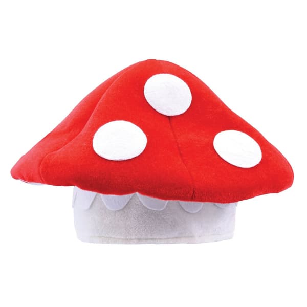 Bristol Novelty Unisex Toad Stool Hat Red/White One Size