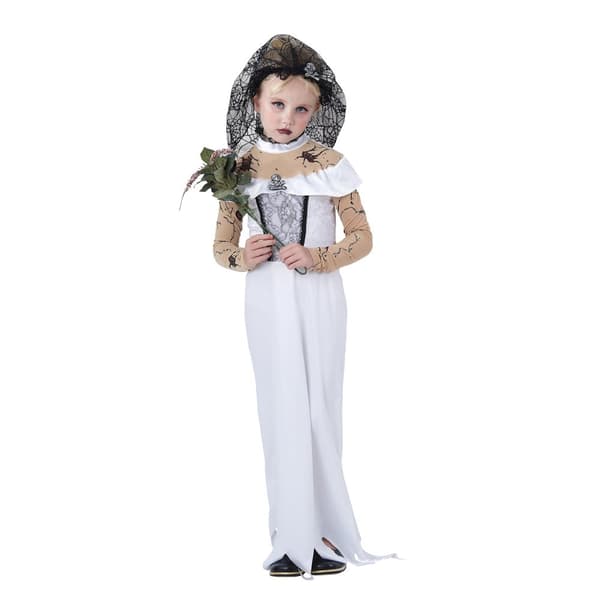 Bristol Novelty Childrens/Girls Zombie Bride Costume