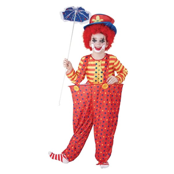 Bristol Novelty Childrens/Kids Clown Costume With Hoop Multicoloured M