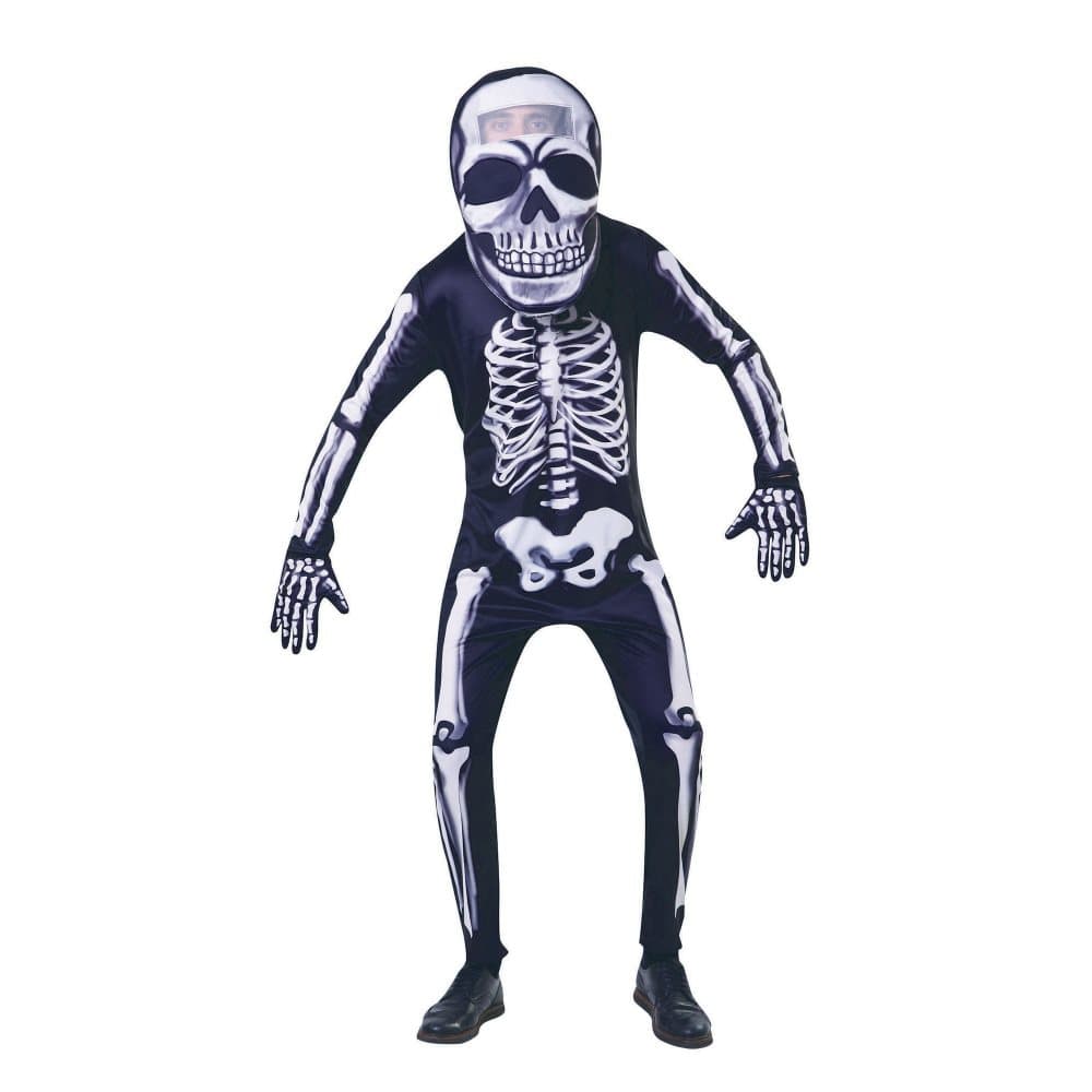 Bristol Novelty Unisex stor huvud skelett kostym