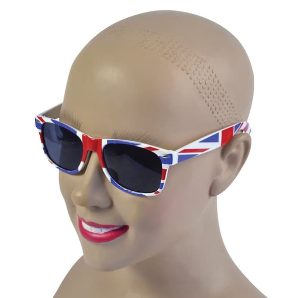 Bristol Novelty Unisex Adults Union Jack Sunglasses Blue/White/Red One Size