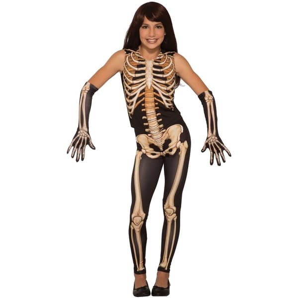 Bristol Novelty Børne/børn Pretty Bones skelet kostume Black L