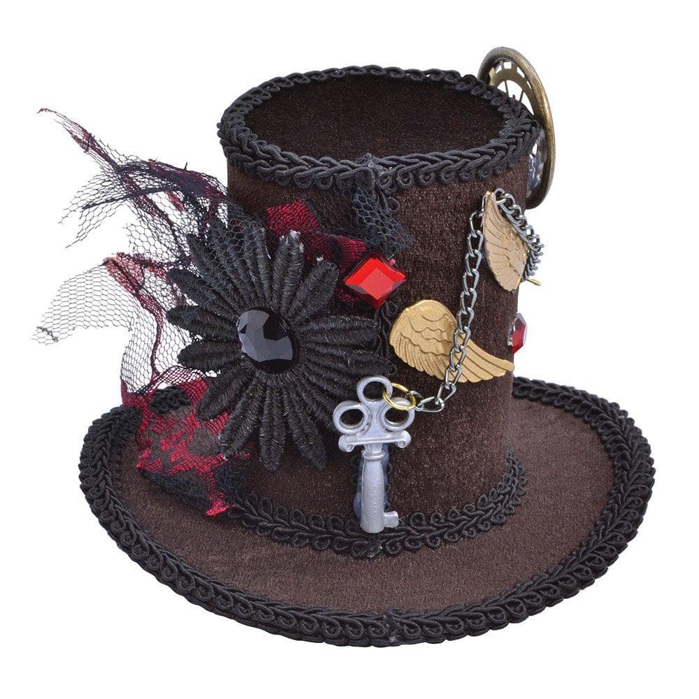 Bristol Novelty Kvinnor/Ladies Steampunk Tall Top Hat Headpiece