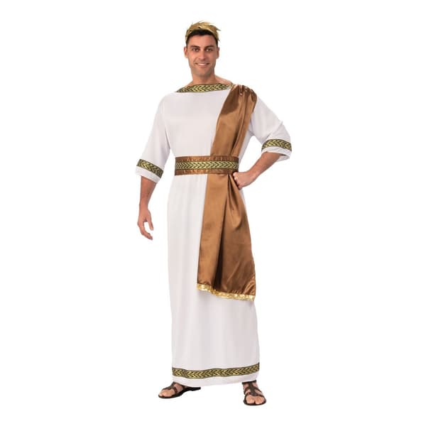 Bristol Novelty Mens Greek God Costume White/Brown/Gold XL