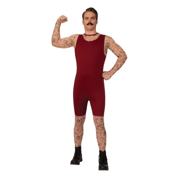 Bristol Novelty Kostym för tatuerad man för män Red XL