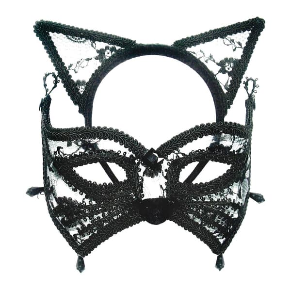 Bristol Novelty Kat maske Black One Size