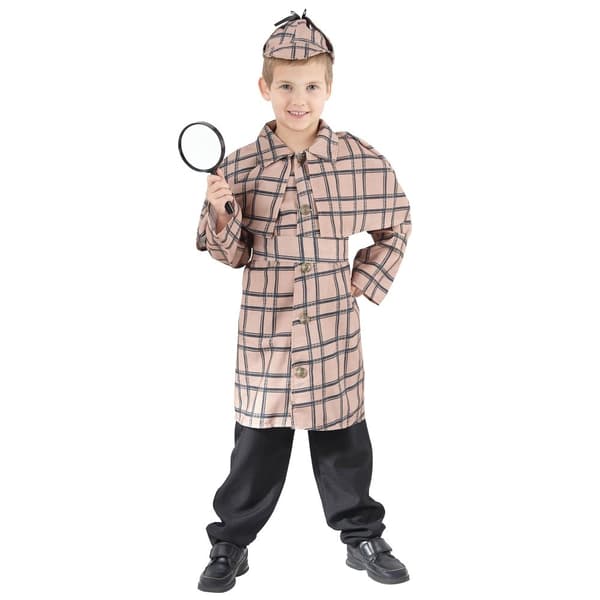 Bristol Novelty Sherlock Holmes kostume til børn/unge Brown L