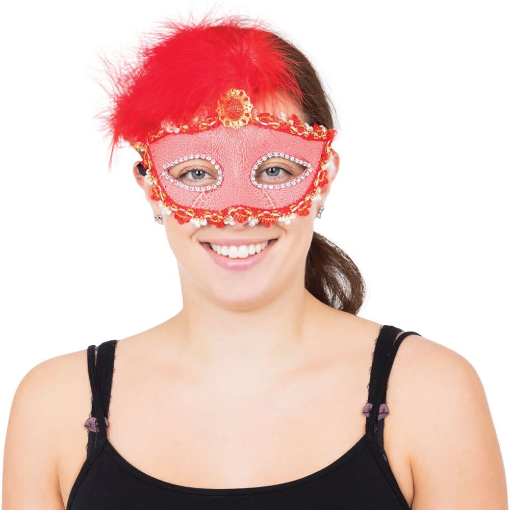 Bristol Novelty Unisex vuxna Tall Feather Eye Mask