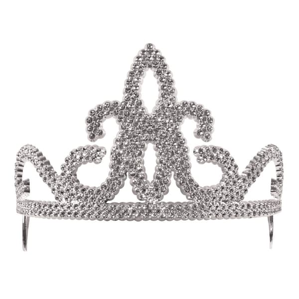 Bristol Novelty Plastic Jewel Tiara (Pack Of 12) Silver One Size