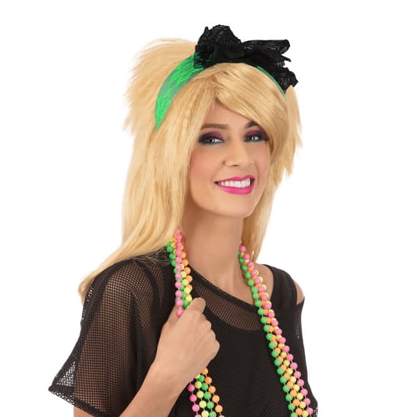 Bristol Novelty Unisex vuxna 80s spetshuvudband Green One Size