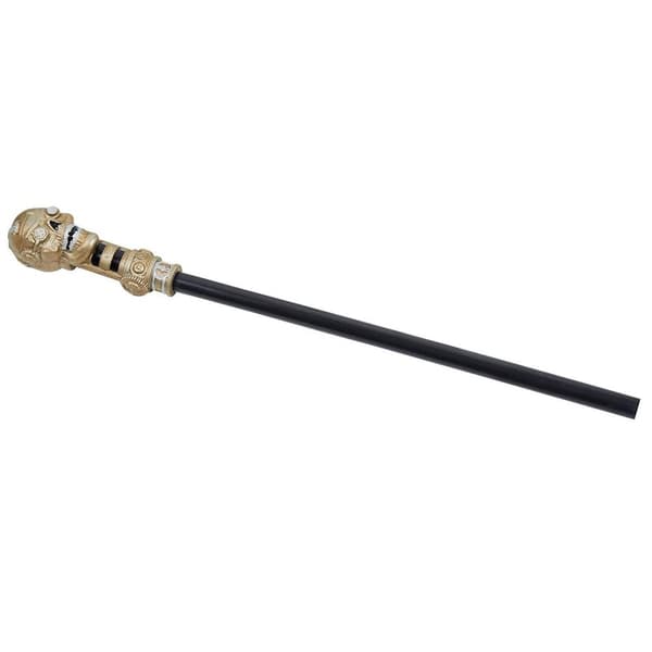 Bristol Novelty Unisex Adults Steampunk Skull Cane