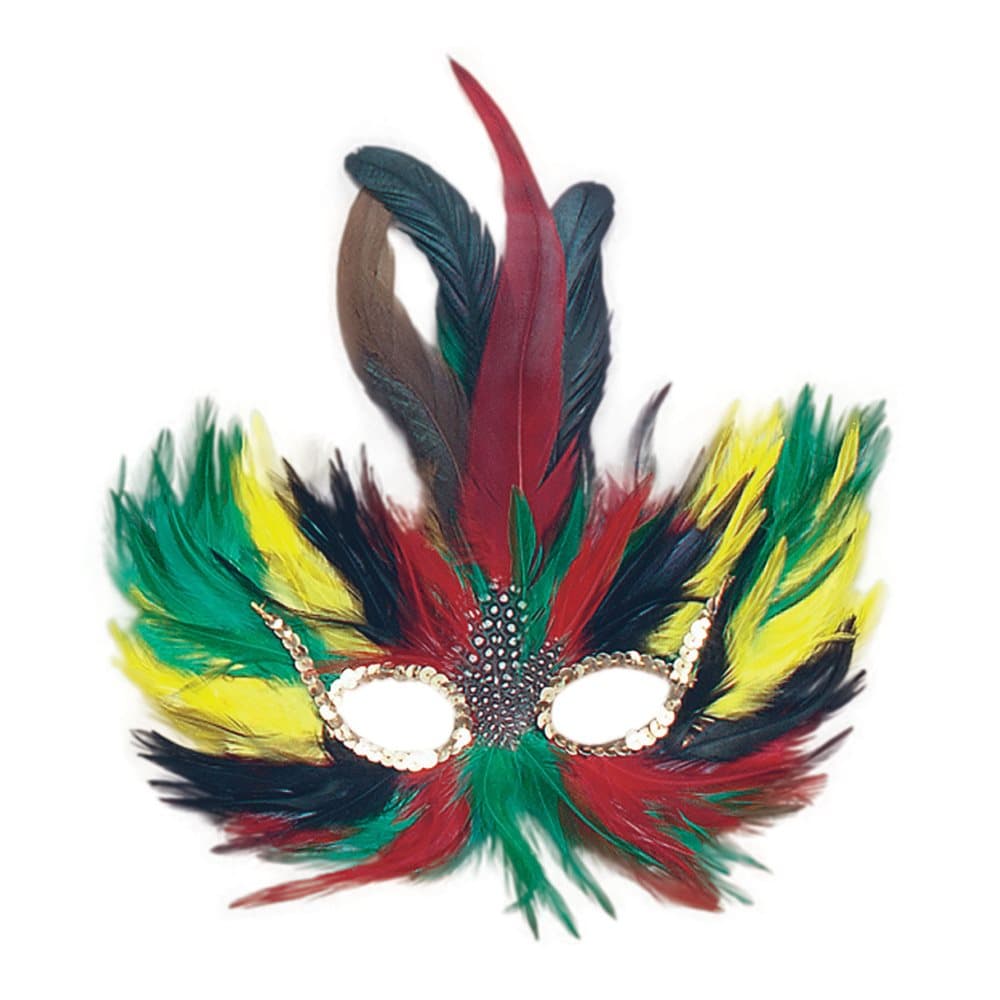 Bristol Novelty Unisex vuxna Bright Colour Feather Eye Mask