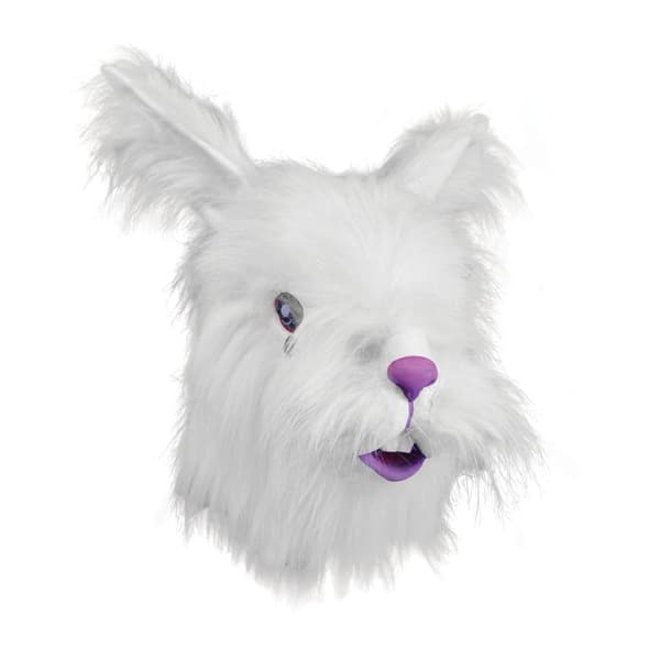 Bristol Novelty Unisex voksen Faux Fur kanin maske White/Purple One Size