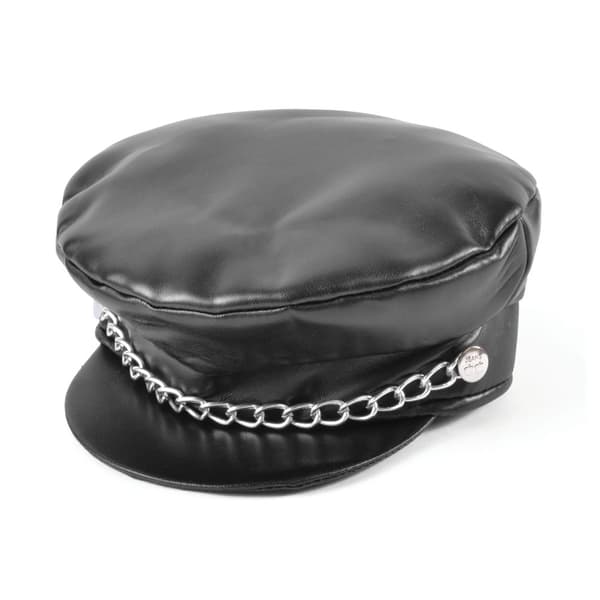 Bristol Novelty Unisex voksen Punk læder kasket Black One Size