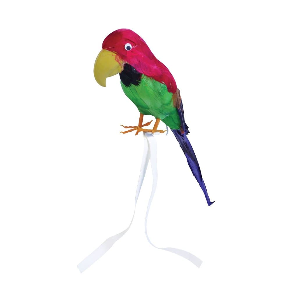 Bristol Novelty Fjädertäckt leksak papegoja
