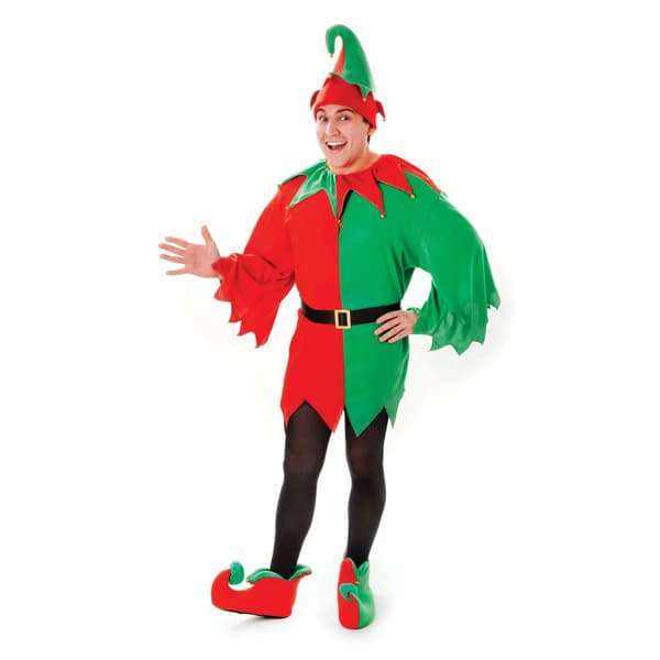 Bristol Novelty Unisex Adults Elf Helper Costume Red/Green One Size