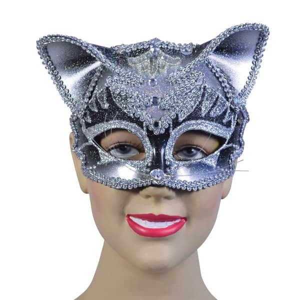 Bristol Novelty Unisex Adults Jewelled Cat Mask