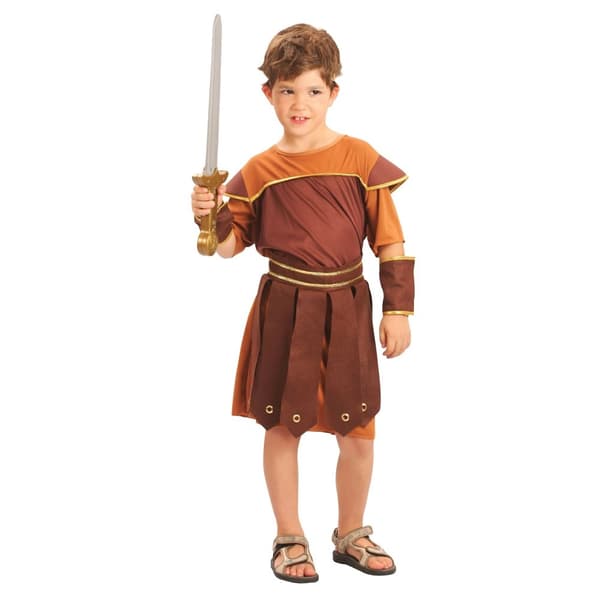 Bristol Novelty Childrens/Kids Roman Soldier Costume Brown/Orange L