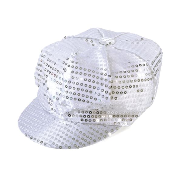 Bristol Novelty Unisex voksen 70'er paillet kasket Silver One Size