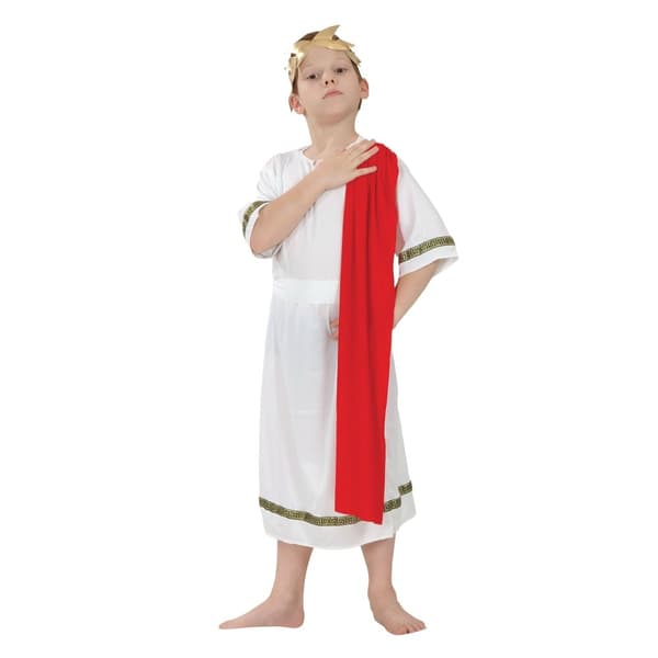 Bristol Novelty Childrens/Kids Roman Emperor Costume White/Red/Gold S