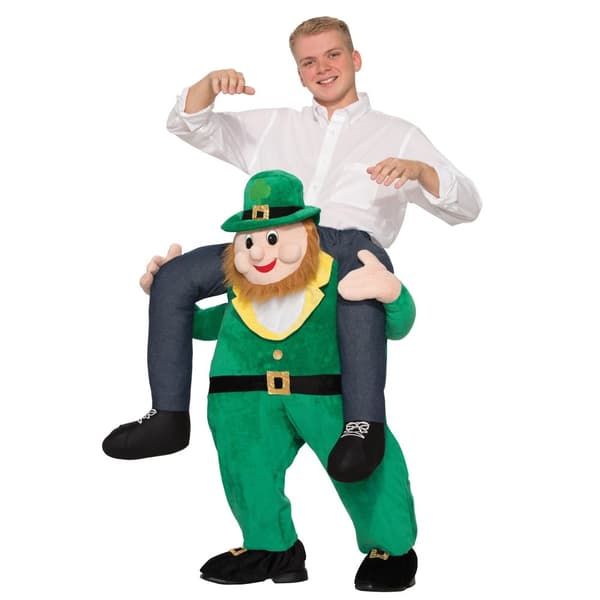 Bristol Novelty Unisex Leprechaun Piggy Back Costume Green/Navy/Black 38-40in waist