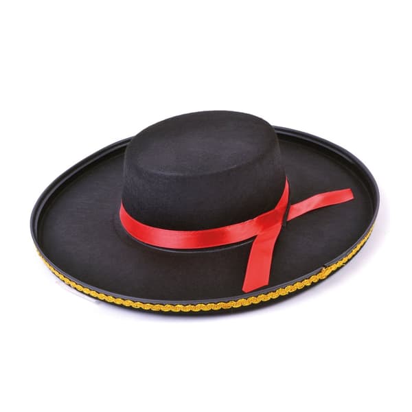 Bristol Novelty Unisex voksen filt spansk hat Black/Red One Size