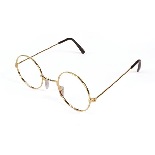 Bristol Novelty Unisex Adults Granny Specs Gold One Size