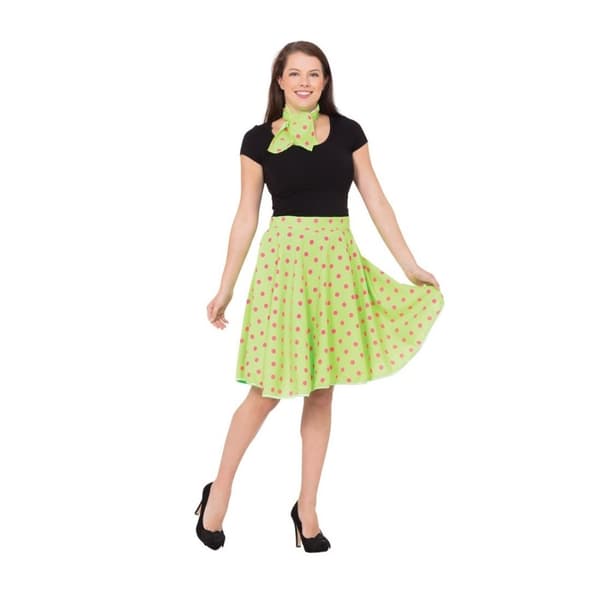 Bristol Novelty Womens/Ladies Rock N Roll Skirt Green One Size