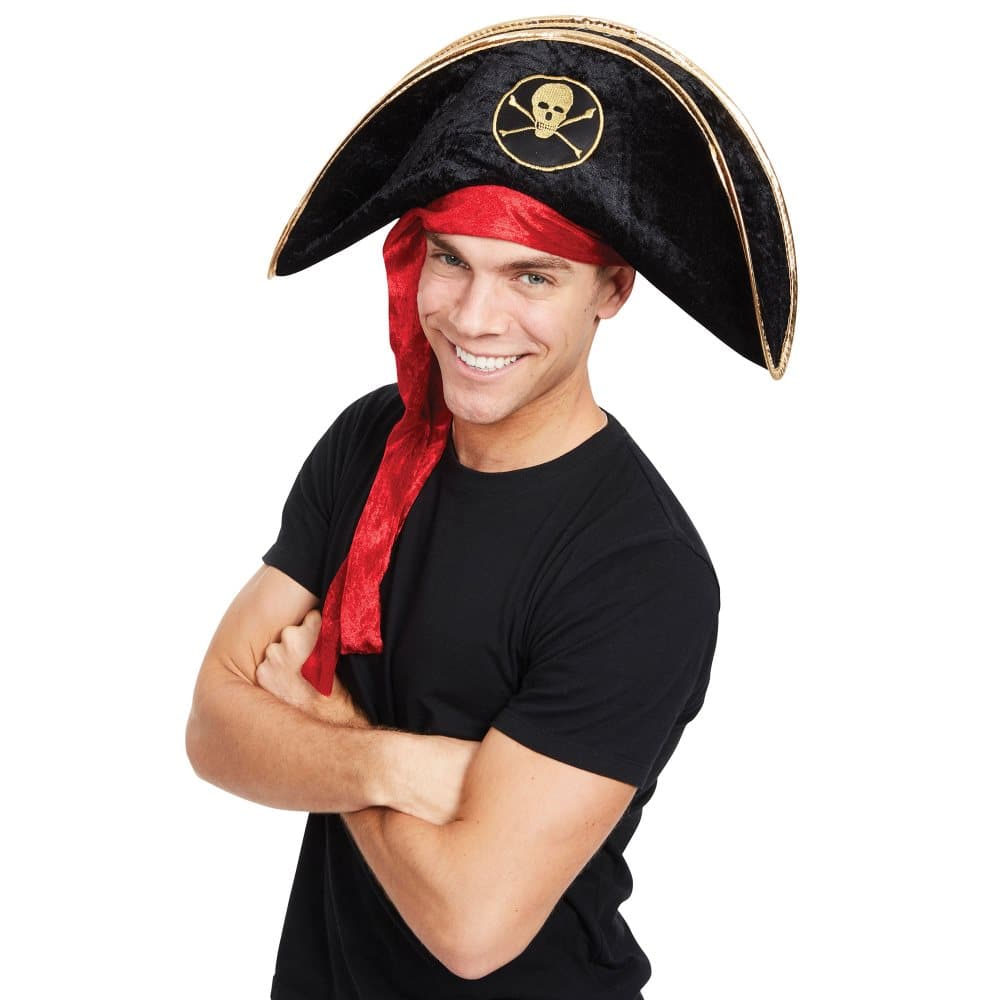 Bristol Novelty Unisex Deluxe Velvet Pirate Hat
