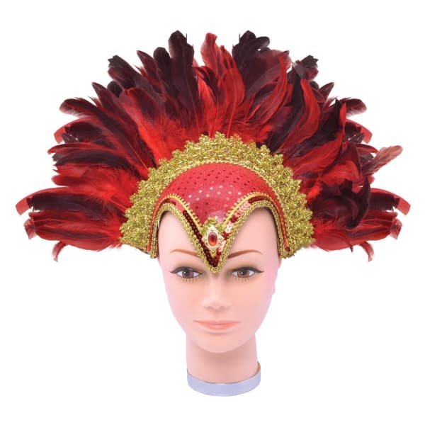 Bristol Novelty Womens/Ladies Jewel Plume Feather Helmet