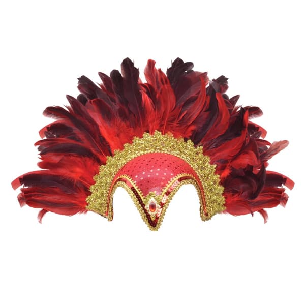 Bristol Novelty Womens/Ladies Jewel Plume Feather Helmet