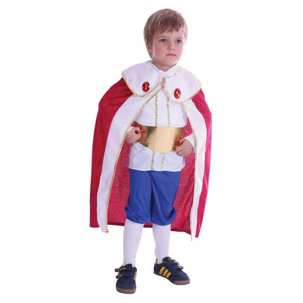 Bristol Novelty Childrens/Kids King Robe And Shorts Costume Red/White/Blue/Gold One Size