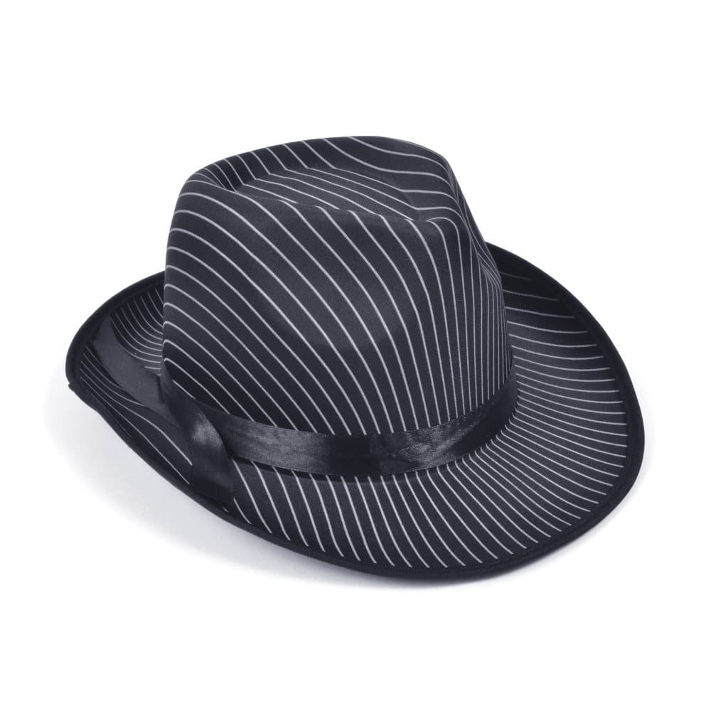 Bristol Novelty Unisex vuxna Pin Striped Gangster Hat