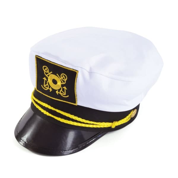 Bristol Novelty Unisex Vuxna kaptener Captains Cap White One Size