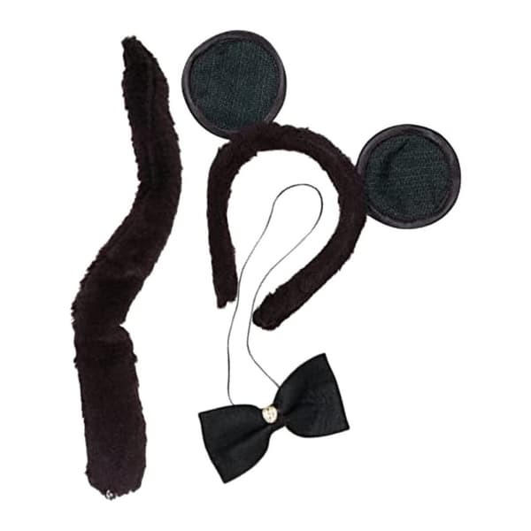 Bristol Novelty Unisex Mouse Ears Bow Tie And Tail Accessories Set