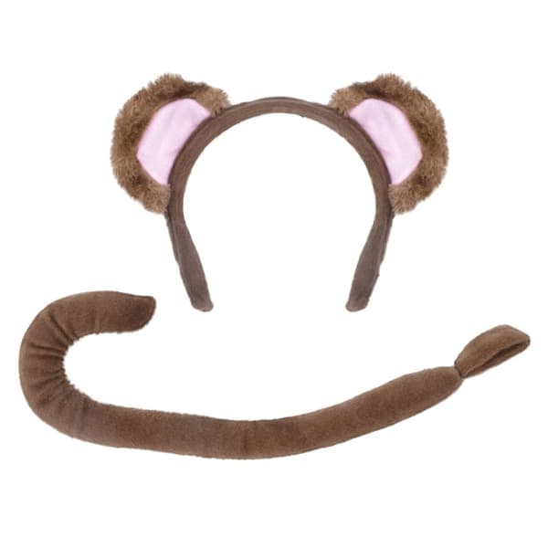 Bristol Novelty Childrens/Kids Monkey Ears And Tail Accessories Set Brown One Size