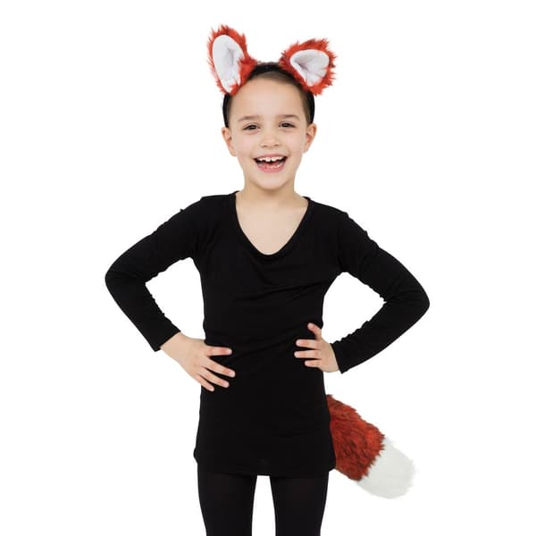 Bristol Novelty Childrens/Kids Big Tail Fox Set Brown/White One Size