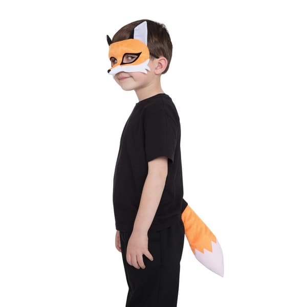 Bristol Novelty Barn / barn Fox Mask Set Orange/White One Size