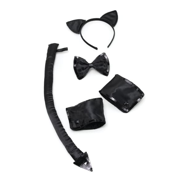 Bristol Novelty Adults Unisex Formal Cat Set Black One Size