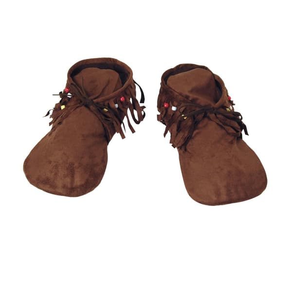 Bristol Novelty Womens/Ladies Hippie Leather Moccasins
