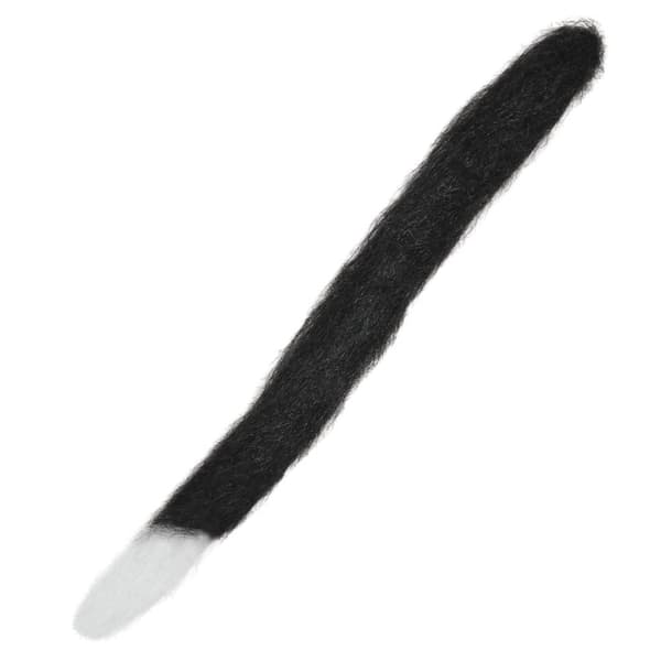 Bristol Novelty Unisex Adults Black Cat Tail With White Tip Black/White One Size
