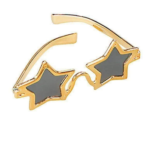 Bristol Novelty Stjerneformede briller Gold One Size