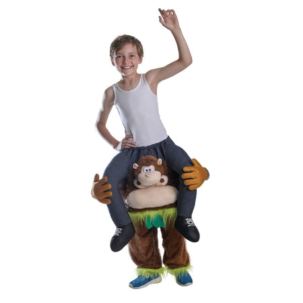 Bristol Novelty Childrens/Kids Monkey Piggyback Costume Brown/Blue One Size