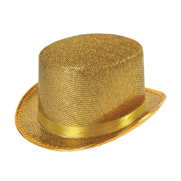 Bristol Novelty Unisex voksen Top Hat Gold One Size