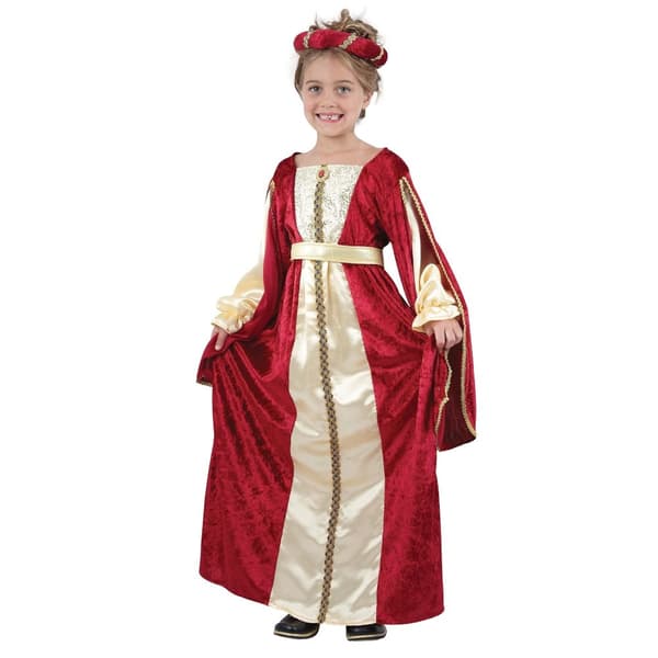 Bristol Novelty Childrens/Girls Regal Princess Costume Red/Gold S