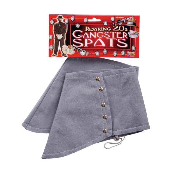 Bristol Novelty Unisex Adults Gangster Spats (Pair) Grey One Size