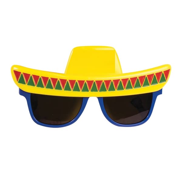 Bristol Novelty Unisex voksen Sombrero solbriller Yellow/Blue One Size